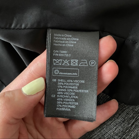 H&M Silver/Black Fitted Blazer - Picture 4 of 5